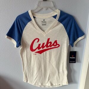 NWT Women’s XS MLB Chicago Cubs Fanatics Cooperstown Collection Tee